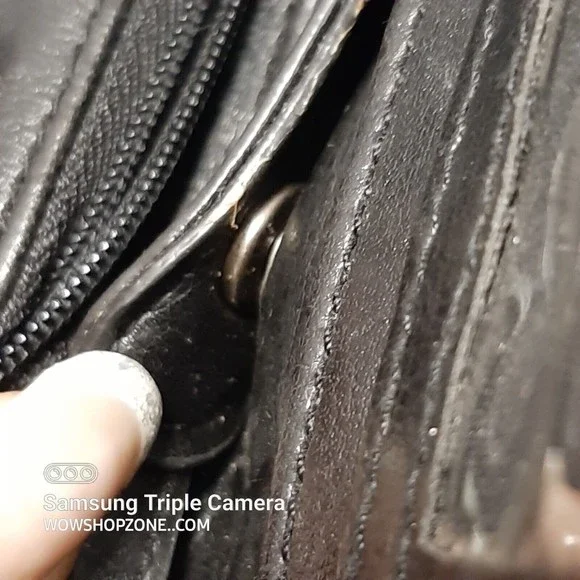 Bueno Black Crossbody Wallet Purse Shoulder Bag Tigers Eye Embossed Gator Croc - Picture 3 of 12